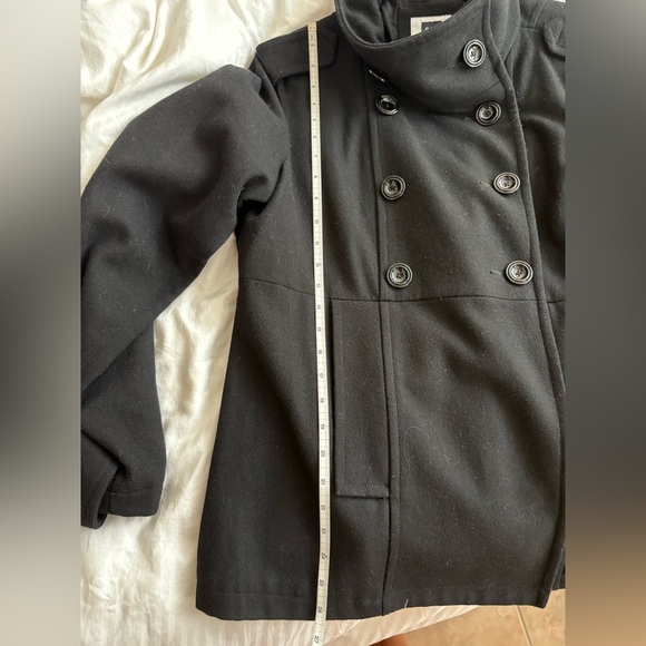 GAP Women's Black Double-Breasted Wool Coat - Picture 8 of 9